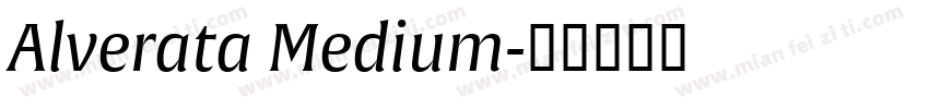 Alverata Medium字体转换